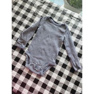 Carter's 3 Month Blue and White Long Sleeved bodysuit